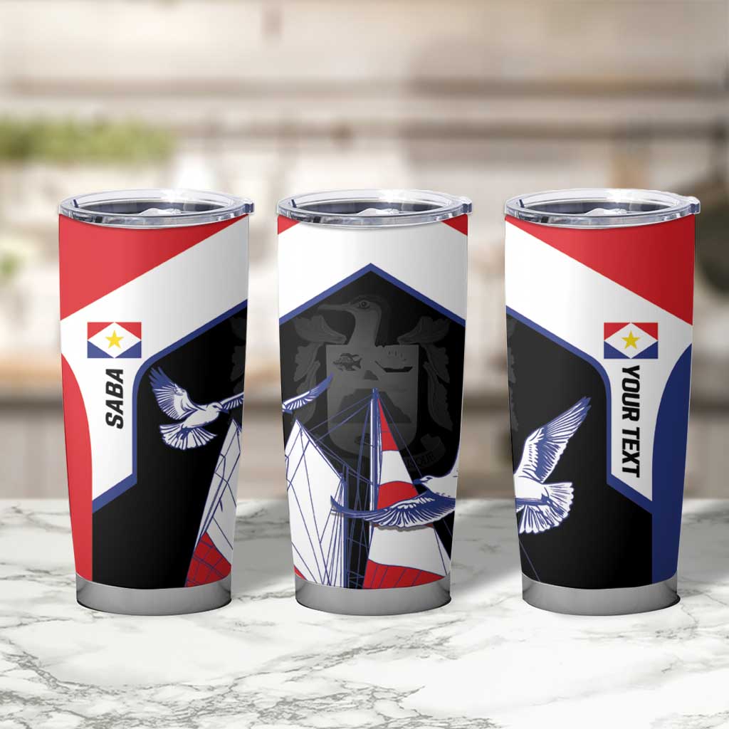Caribbean Saba Personalized Tumbler Cup Remis Velisque Sail the Seas - Wonder Print Shop