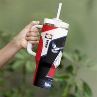 Caribbean Saba Personalized Tumbler With Handle Remis Velisque Sail the Seas - Wonder Print Shop