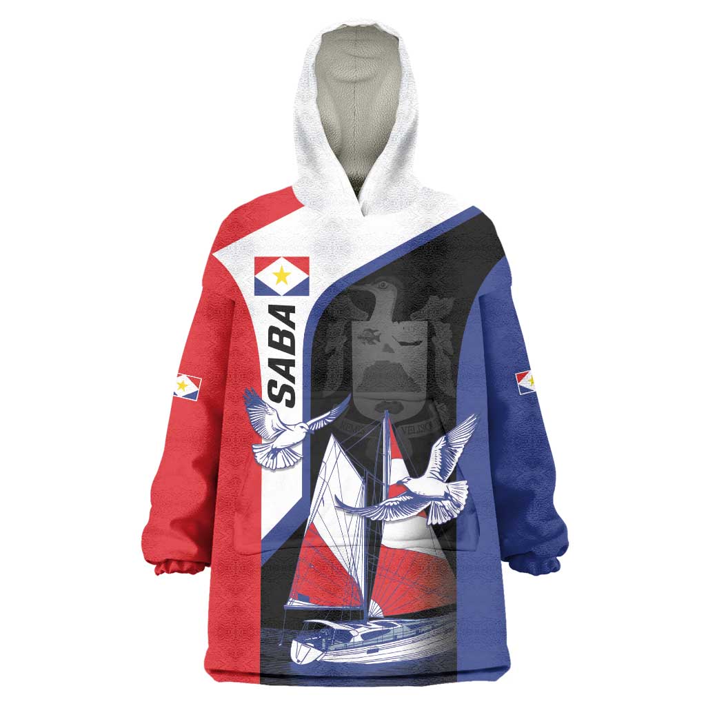 Caribbean Saba Personalized Wearable Blanket Hoodie Remis Velisque Sail the Seas - Wonder Print Shop