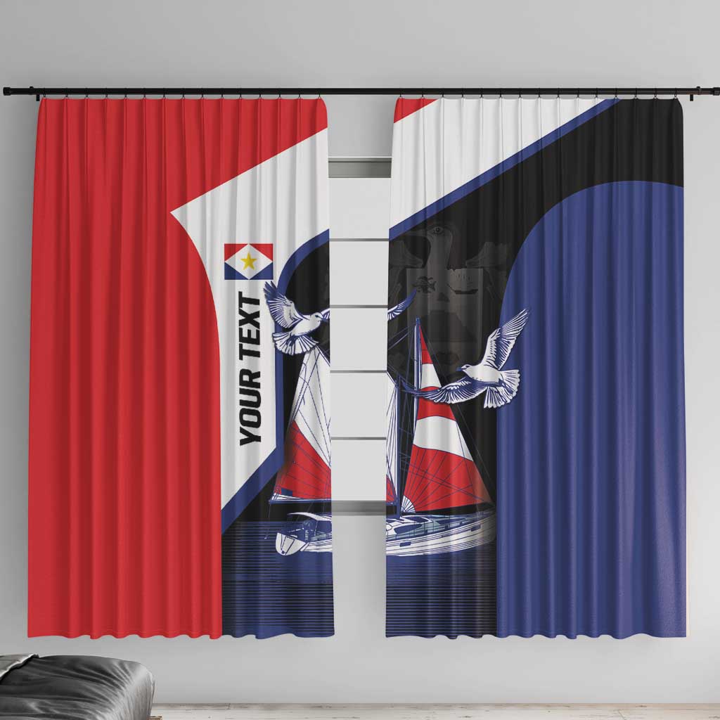 Caribbean Saba Personalized Window Curtain Remis Velisque Sail the Seas - Wonder Print Shop