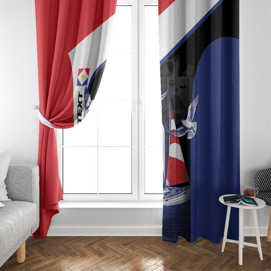 Caribbean Saba Personalized Window Curtain Remis Velisque Sail the Seas - Wonder Print Shop