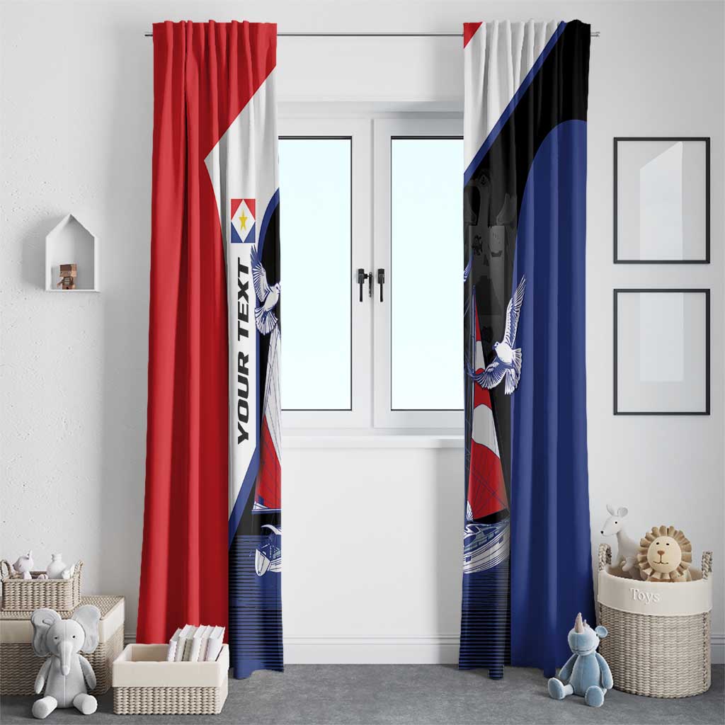 Caribbean Saba Personalized Window Curtain Remis Velisque Sail the Seas - Wonder Print Shop
