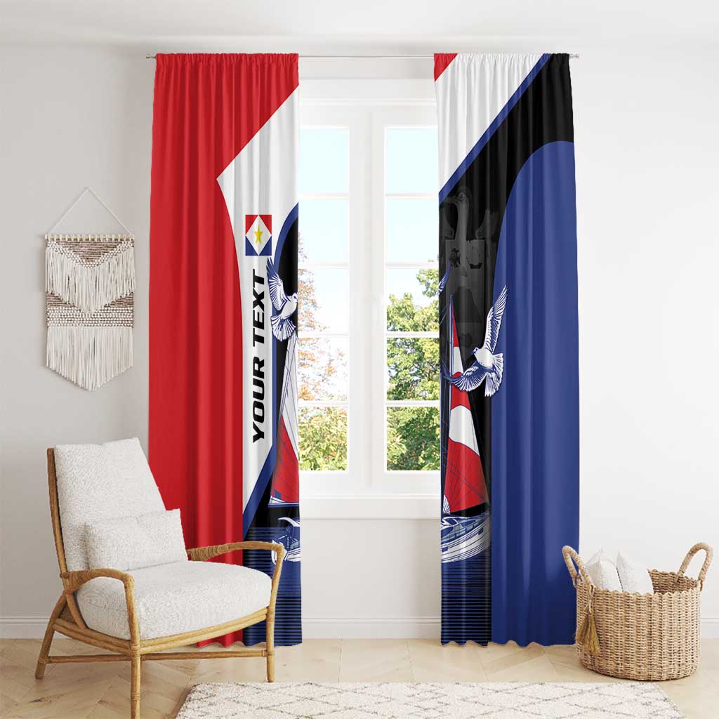 Caribbean Saba Personalized Window Curtain Remis Velisque Sail the Seas - Wonder Print Shop