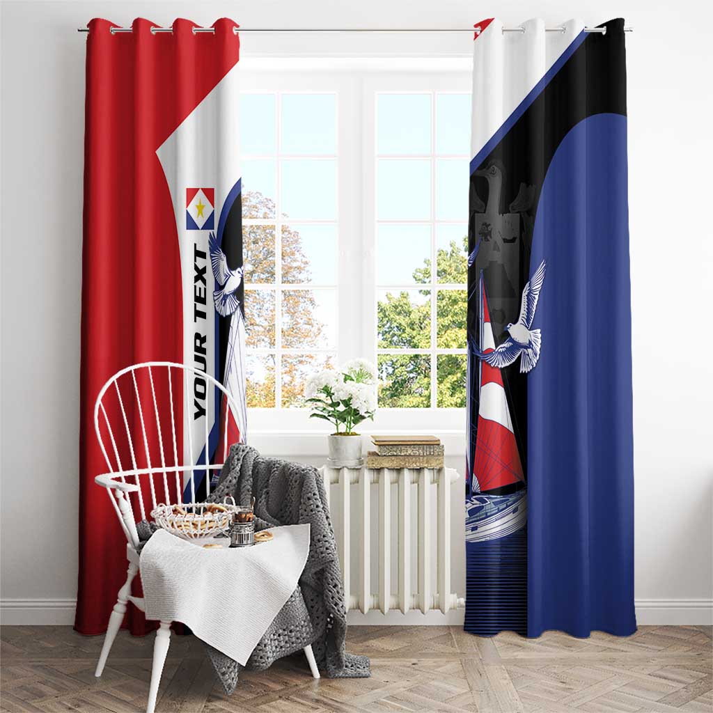 Caribbean Saba Personalized Window Curtain Remis Velisque Sail the Seas - Wonder Print Shop