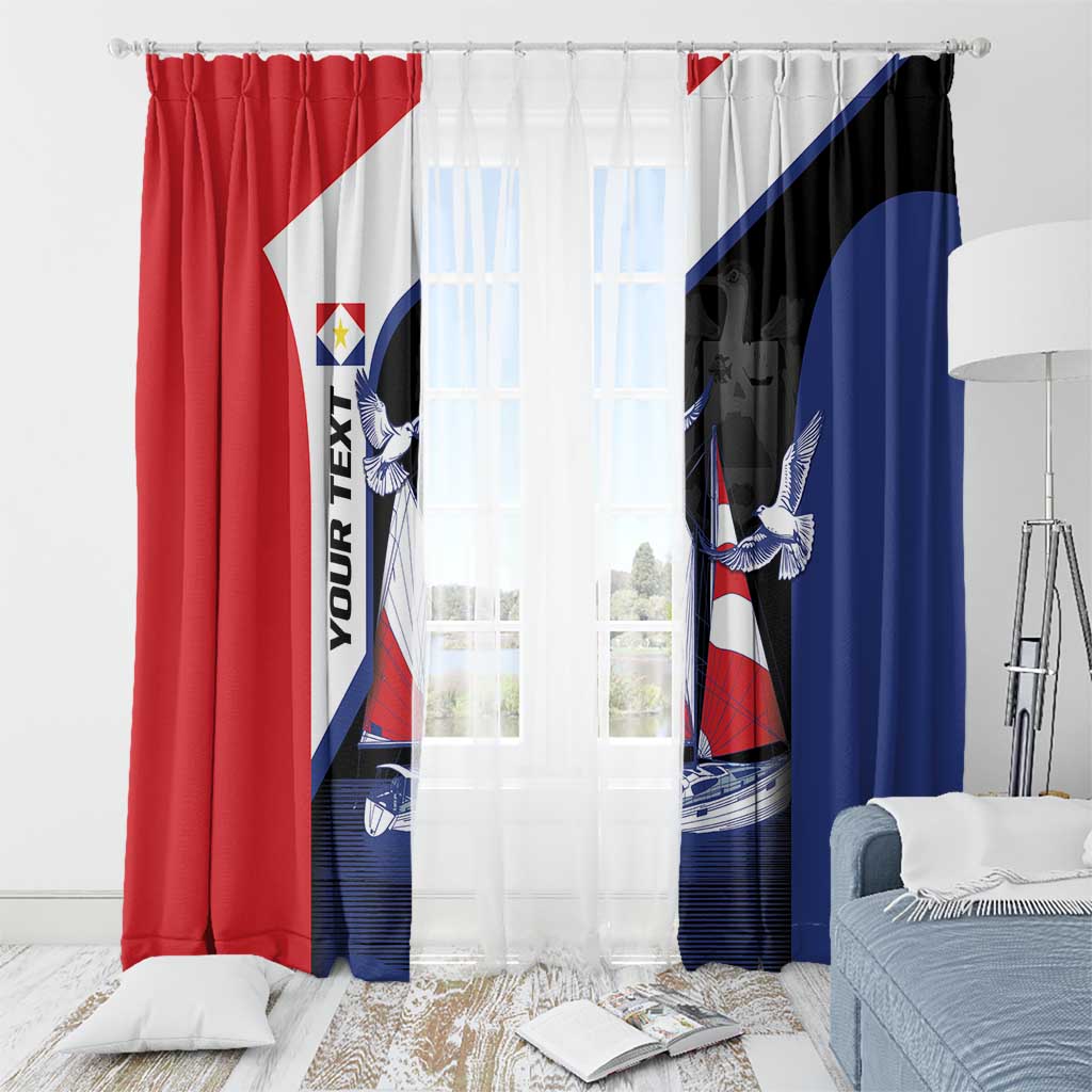 Caribbean Saba Personalized Window Curtain Remis Velisque Sail the Seas - Wonder Print Shop