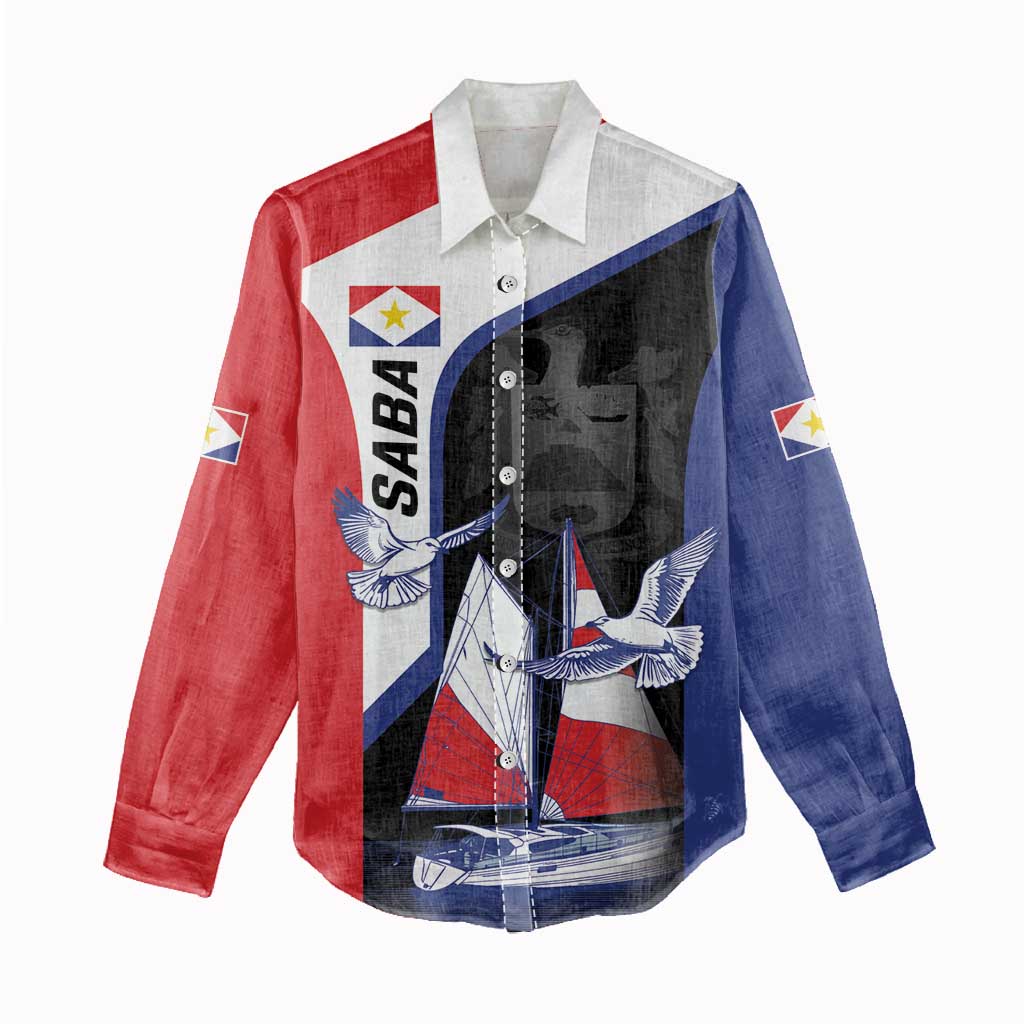 Caribbean Saba Personalized Women Casual Shirt Remis Velisque Sail the Seas - Wonder Print Shop