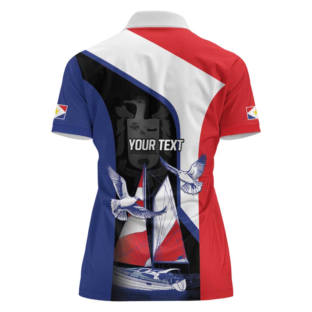 Caribbean Saba Personalized Women Polo Shirt Remis Velisque Sail the Seas - Wonder Print Shop