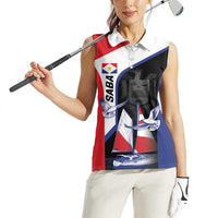 Caribbean Saba Personalized Women Sleeveless Polo Shirt Remis Velisque Sail the Seas - Wonder Print Shop