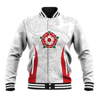 England Rugby National Heritage Custom Baseball Jacket Tudor Rose Inspired Edition