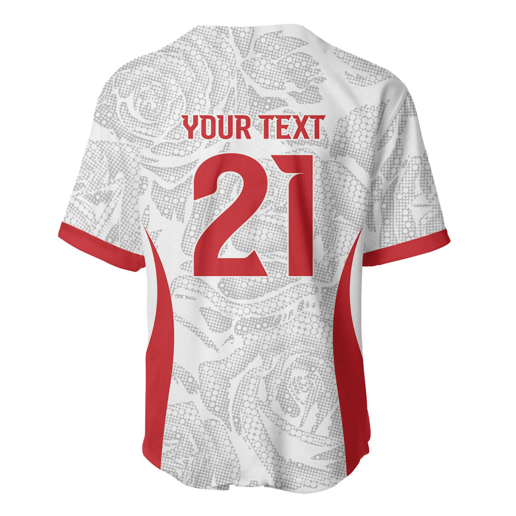 England Rugby National Heritage Custom Baseball Jersey Tudor Rose Inspired Edition