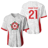 England Rugby National Heritage Custom Baseball Jersey Tudor Rose Inspired Edition