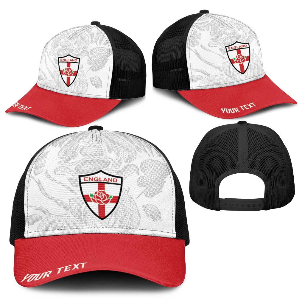 England Rugby National Heritage Personalized Baseball Net Cap Tudor Rose Inspired Edition