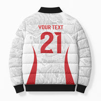 England Rugby National Heritage Custom Bomber Puffer Jacket Tudor Rose Inspired Edition