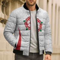 England Rugby National Heritage Custom Bomber Puffer Jacket Tudor Rose Inspired Edition