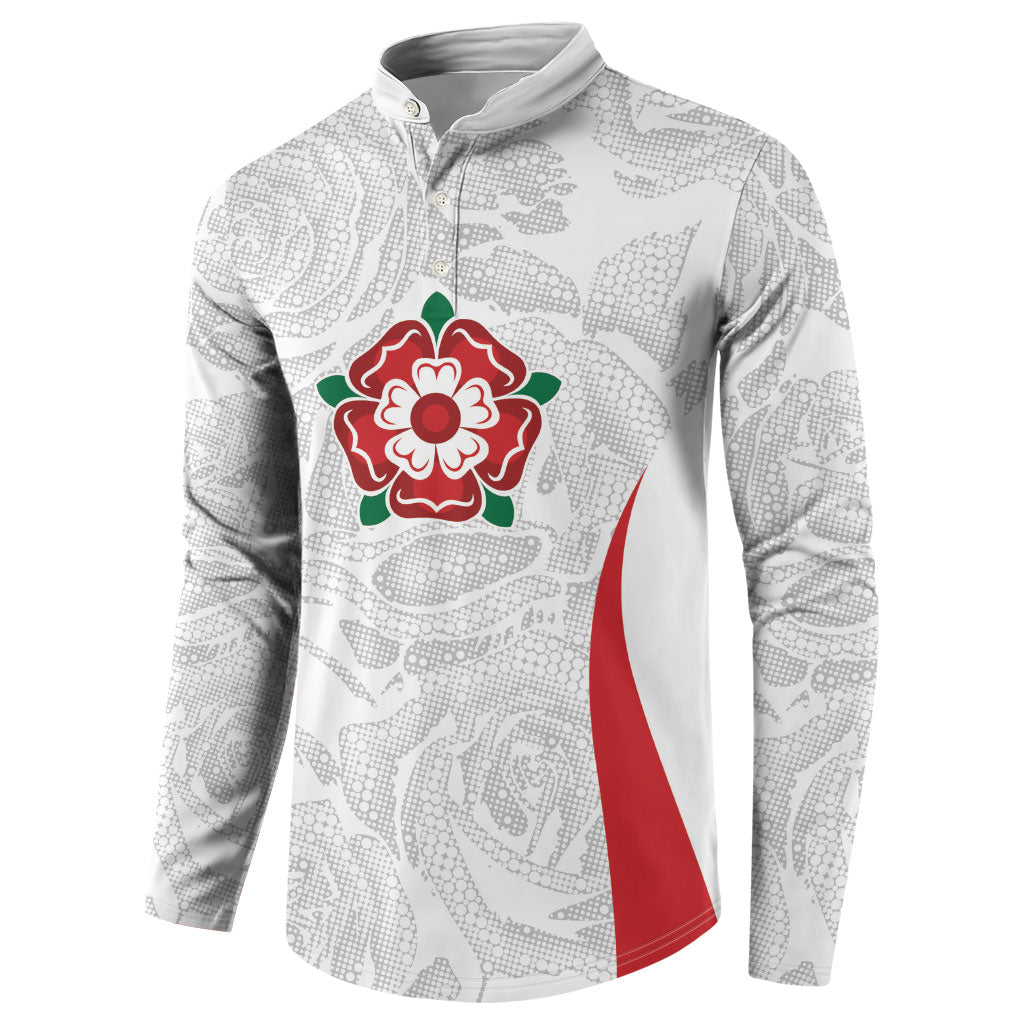 England Rugby National Heritage Custom Button Sweatshirt Tudor Rose Inspired Edition