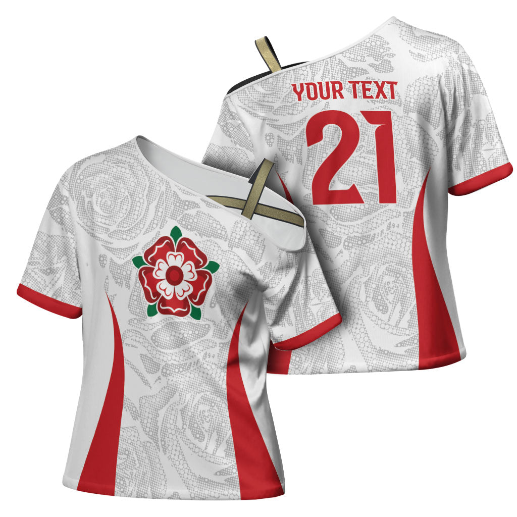 England Rugby National Heritage Custom Cross Shoulder Shirt Tudor Rose Inspired Edition