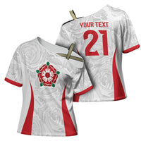 England Rugby National Heritage Custom Cross Shoulder Shirt Tudor Rose Inspired Edition
