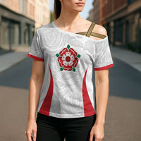 England Rugby National Heritage Custom Cross Shoulder Shirt Tudor Rose Inspired Edition