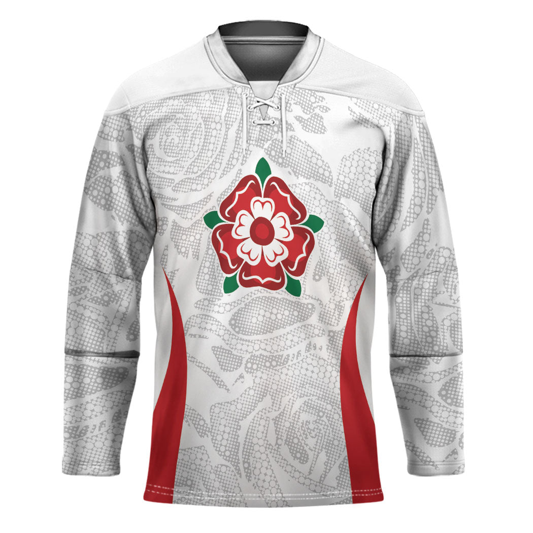 England Rugby National Heritage Custom Hockey Jersey Tudor Rose Inspired Edition