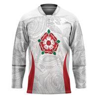 England Rugby National Heritage Custom Hockey Jersey Tudor Rose Inspired Edition