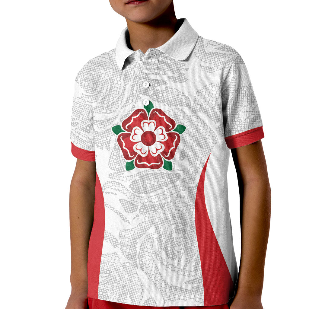 England Rugby National Heritage Custom Kid Polo Shirt Tudor Rose Inspired Edition