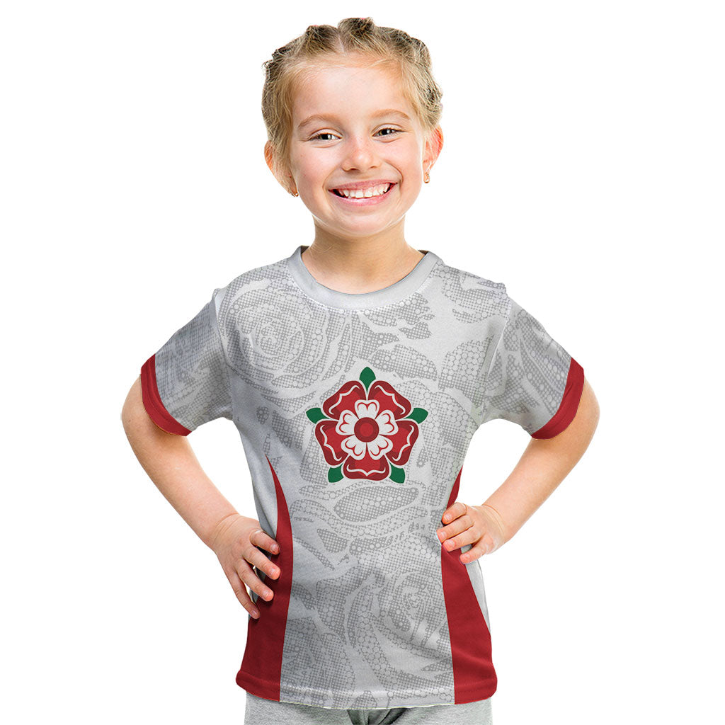 England Rugby National Heritage Custom Kid T Shirt Tudor Rose Inspired Edition