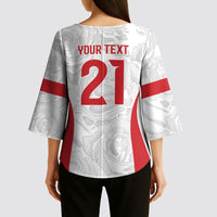 England Rugby National Heritage Custom Kimono Sleeve Blouse Tudor Rose Inspired Edition