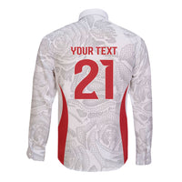 England Rugby National Heritage Custom Long Sleeve Button Shirt Tudor Rose Inspired Edition