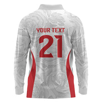 England Rugby National Heritage Custom Long Sleeve Polo Shirt Tudor Rose Inspired Edition