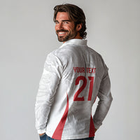 England Rugby National Heritage Custom Long Sleeve Polo Shirt Tudor Rose Inspired Edition