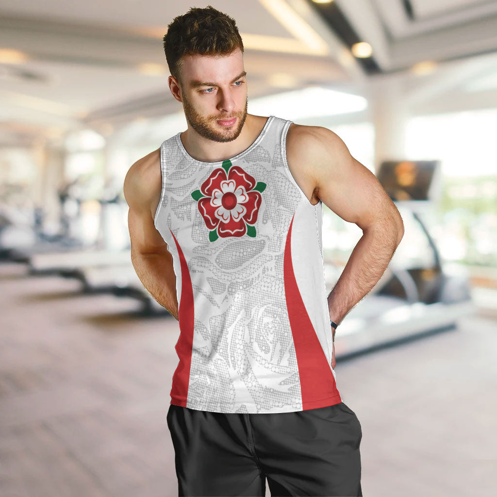 England Rugby National Heritage Custom Men Tank Top Tudor Rose Inspired Edition