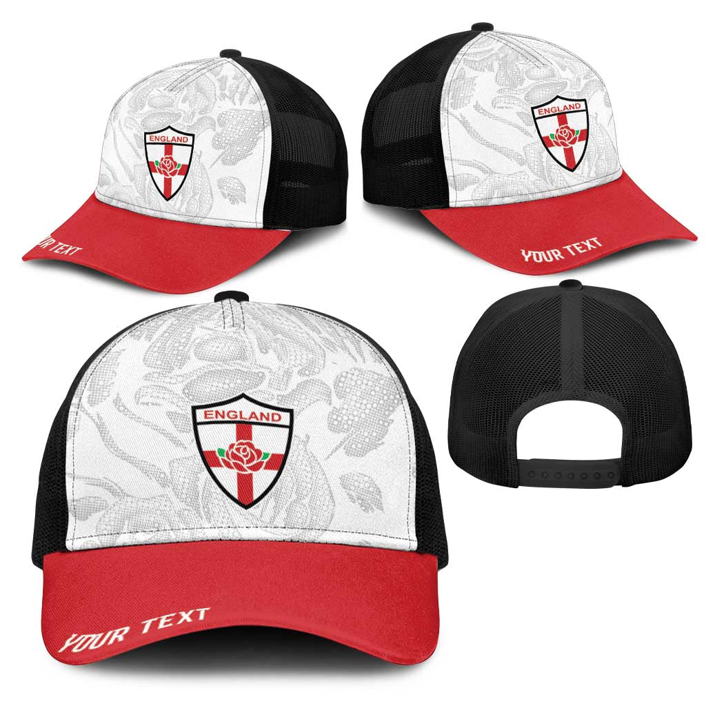 England Rugby National Heritage Personalized Mesh Trucker Cap Tudor Rose Inspired Edition