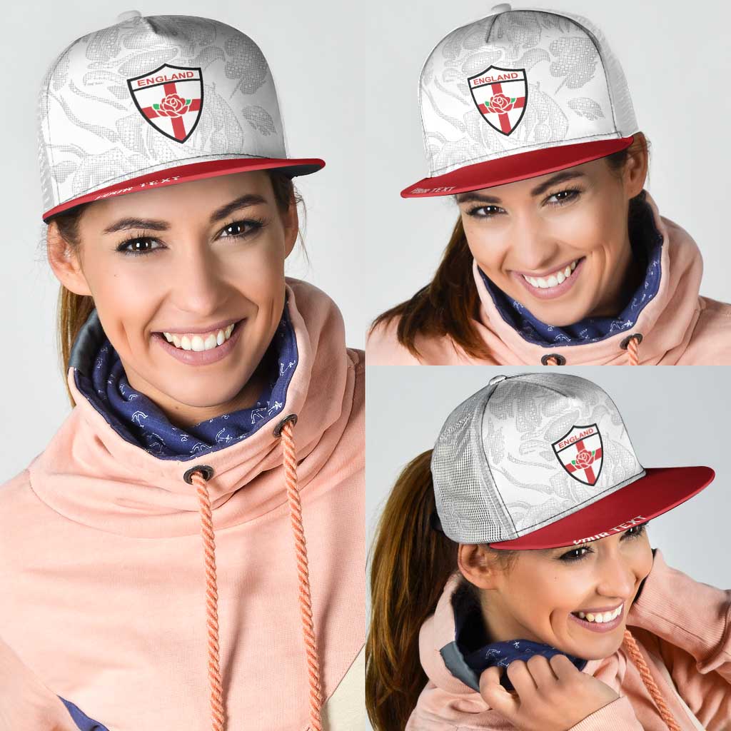 England Rugby National Heritage Personalized Mesh Trucker Cap Tudor Rose Inspired Edition