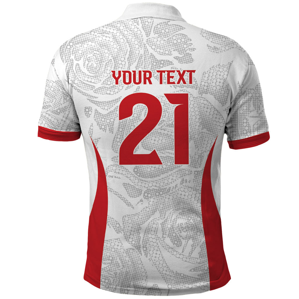 England Rugby National Heritage Custom Polo Shirt Tudor Rose Inspired Edition