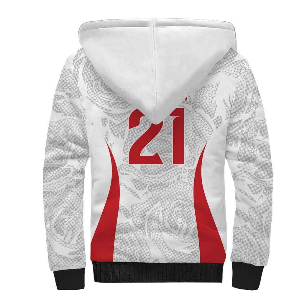 England Rugby National Heritage Custom Sherpa Hoodie Tudor Rose Inspired Edition