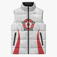 England Rugby National Heritage Custom Sleeveless Puffer Jacket Tudor Rose Inspired Edition