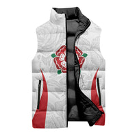 England Rugby National Heritage Custom Sleeveless Puffer Jacket Tudor Rose Inspired Edition
