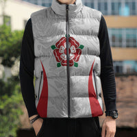 England Rugby National Heritage Custom Sleeveless Puffer Jacket Tudor Rose Inspired Edition