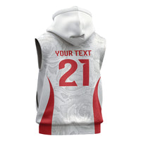 England Rugby National Heritage Custom Sleeveless Zip Hoodie Tudor Rose Inspired Edition