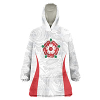 England Rugby National Heritage Custom Wearable Blanket Hoodie Tudor Rose Inspired Edition