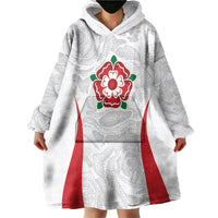 England Rugby National Heritage Custom Wearable Blanket Hoodie Tudor Rose Inspired Edition