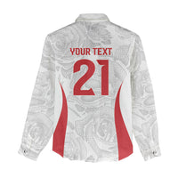 England Rugby National Heritage Custom Women Casual Shirt Tudor Rose Inspired Edition