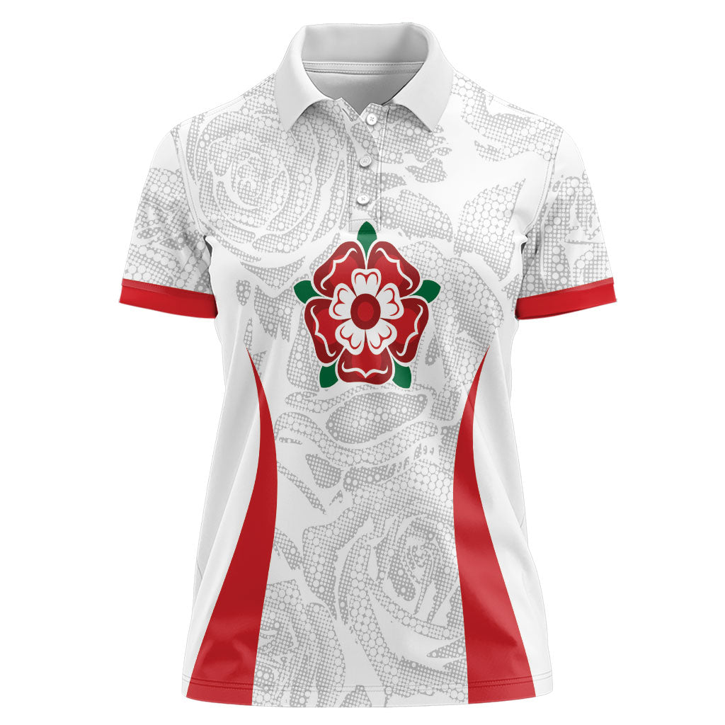 England Rugby National Heritage Custom Women Polo Shirt Tudor Rose Inspired Edition