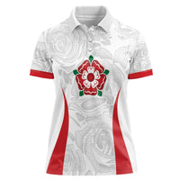 England Rugby National Heritage Custom Women Polo Shirt Tudor Rose Inspired Edition