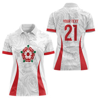 England Rugby National Heritage Custom Women Polo Shirt Tudor Rose Inspired Edition