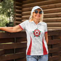 England Rugby National Heritage Custom Women Polo Shirt Tudor Rose Inspired Edition