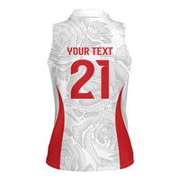 England Rugby National Heritage Custom Women Sleeveless Polo Shirt Tudor Rose Inspired Edition