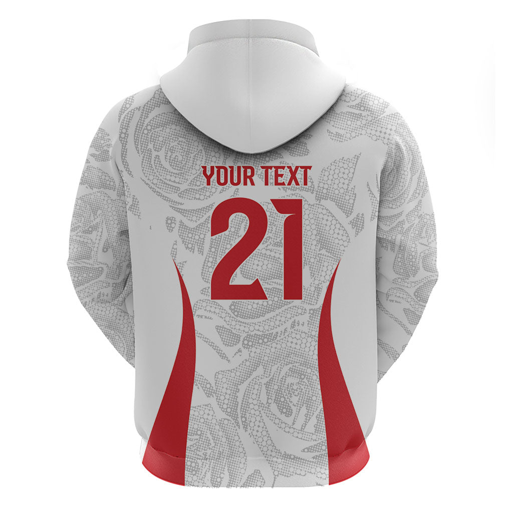 England Rugby National Heritage Custom Zip Hoodie Tudor Rose Inspired Edition