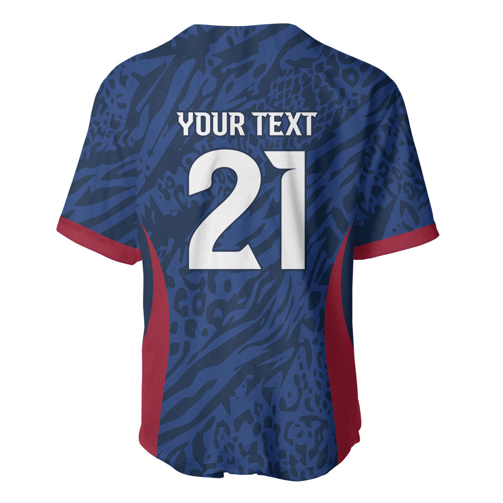 France Rugby National Heritage Custom Baseball Jersey Fleur De Lis Inspired Edition