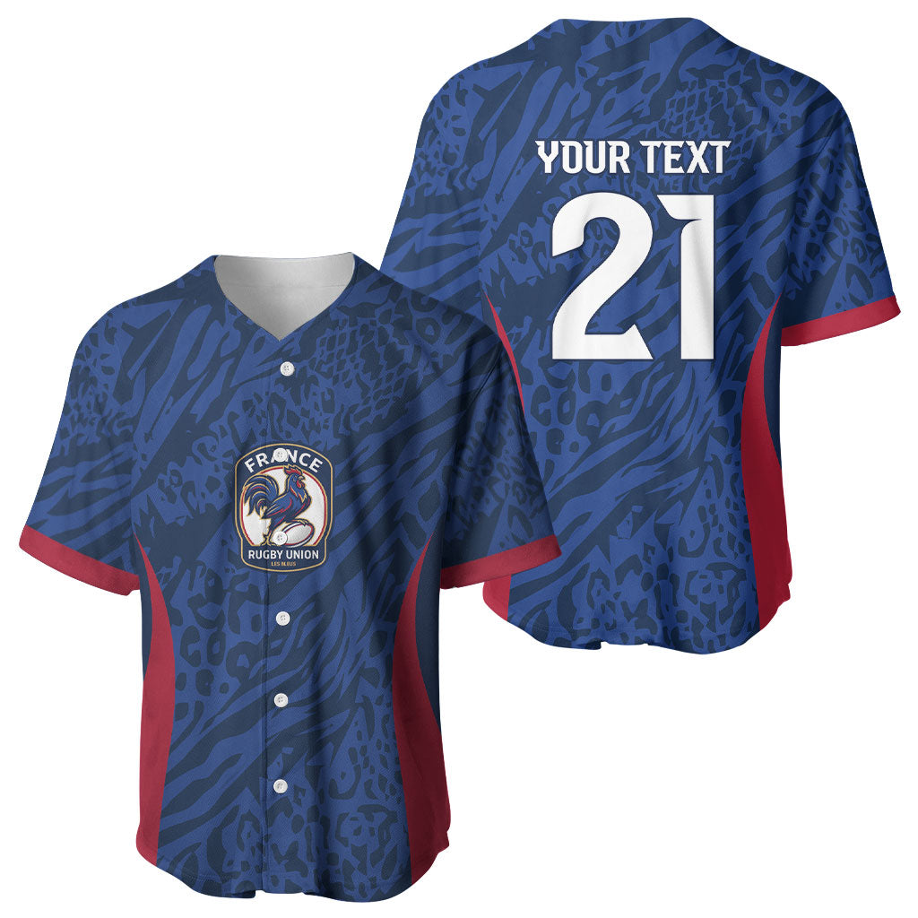 France Rugby National Heritage Custom Baseball Jersey Fleur De Lis Inspired Edition